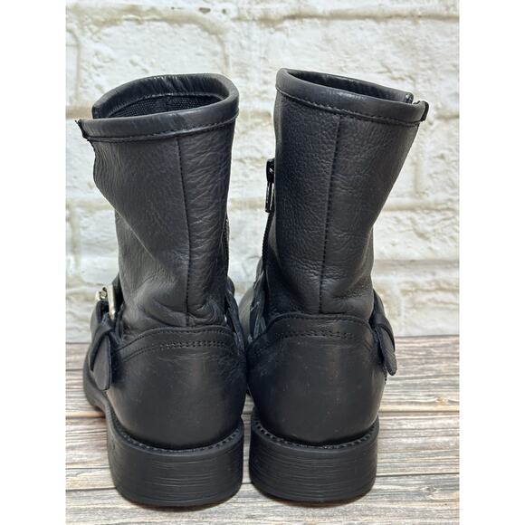 Women's Black Chunky Steven Madden Grunge Motorcycle Goth Boots‎ 7M - Picture 8 of 16